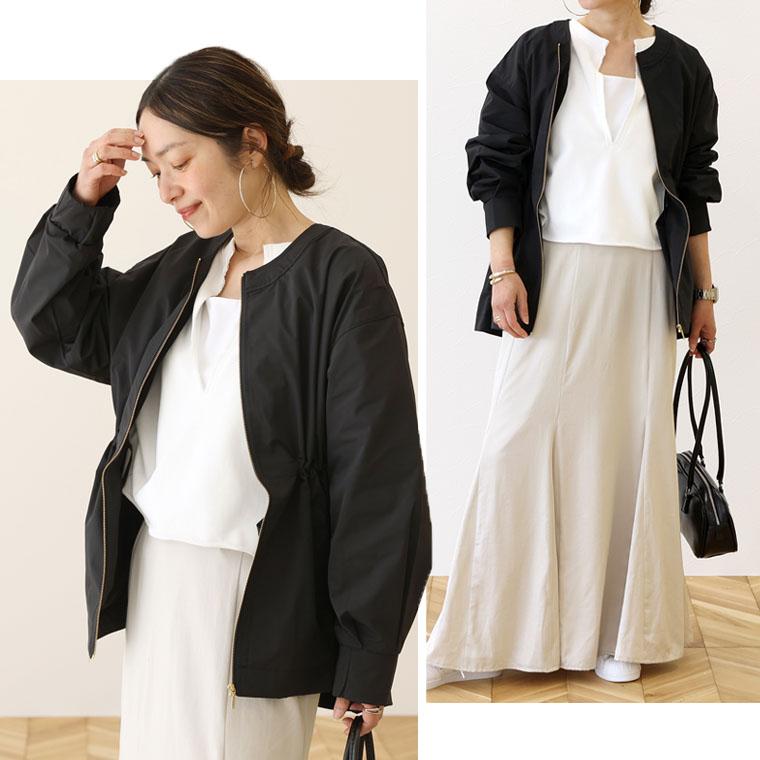 Aletta vita ノーカラードロストブルゾン メール便不可ブルゾン