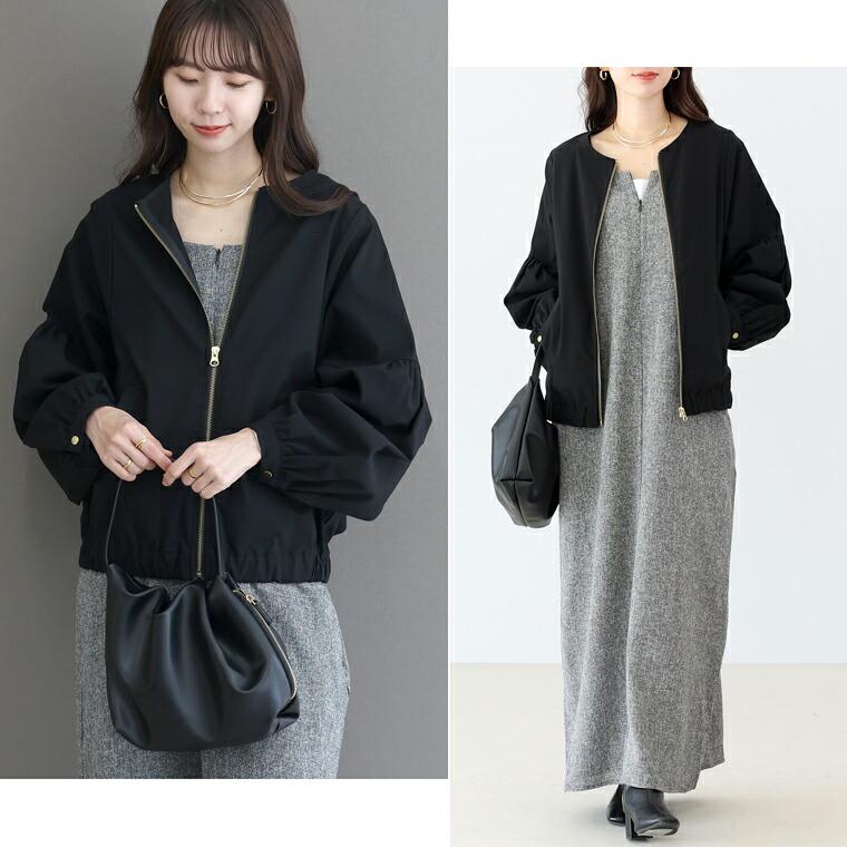 新品未使用正規品【V12/size XL】軽量中綿アウター　ストレッチタフタ Aletta vita 極伸びタック使いブルゾンメール便不可ブルゾン