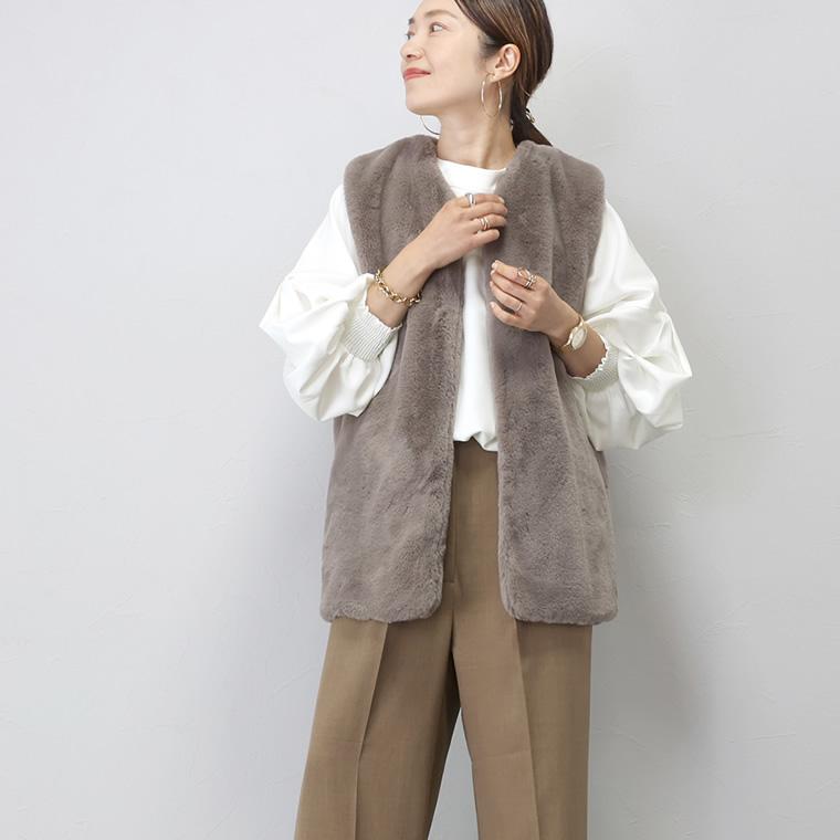 Aletta vita ブラウス 後ボタン 2way スタンドネック ボリューム Aletta vita ブラウス 後ボタン 2way スタンドネック ボリューム