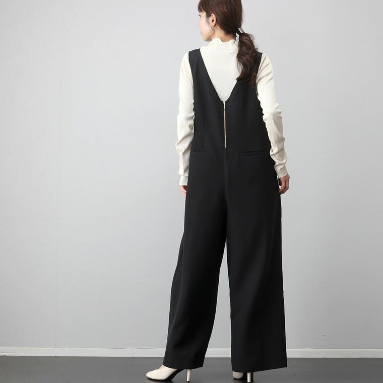Aletta vita サロペット オールインワン レイヤード Vネック 両V Aletta vita サロペット オールインワン レイヤード Vネック 両V