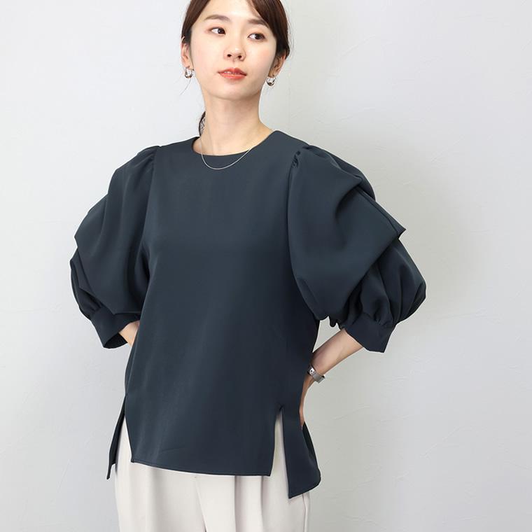 Aletta vita ブラウス ボリューム袖 立体 デザインスリーブ 長袖 Aletta vita ブラウス ボリューム袖 立体 デザインスリーブ 長袖