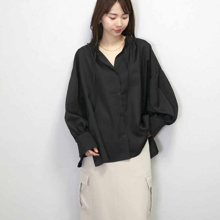 Aletta vita ブラウス シャツ 袖デザイン タック ドレープ Aletta vita ブラウス シャツ 袖デザイン タック ドレープ