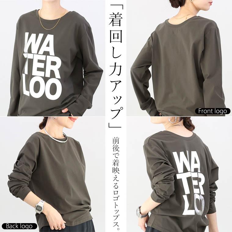 Aletta vita カットソー ロンT ロゴ 箔 シルバー バックロゴ Aletta vita カットソー ロンT ロゴ 箔 シルバー バックロゴ