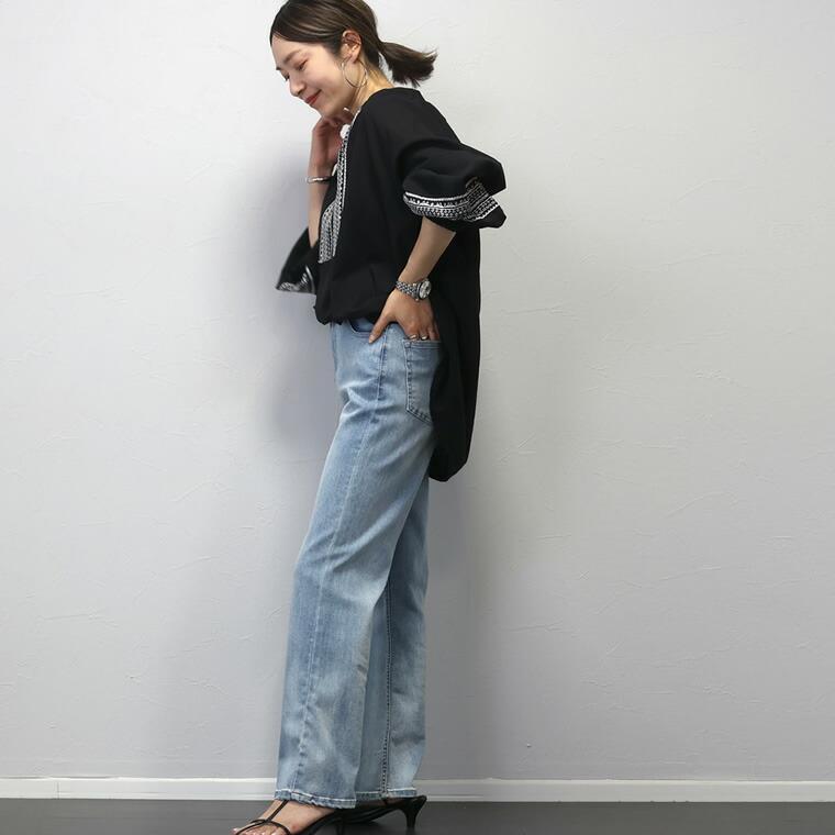 【超価格破壊‼️】ジャックムス リネン混刺繍アシンメトリートップ ブラウス 40 楽天市場】ジオメトリック刺繍プルオーバー ／ ブラウス