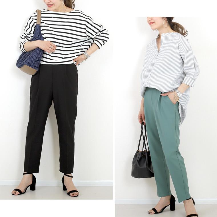テーパードパンツ センタープレス ツイル 大人 春 30代 40代 レディース センタープレスタックパンツ メール便可 Ma2 Jjbd 80be Hr 0501 Funny Company Yahoo 店 通販 Yahoo ショッピング
