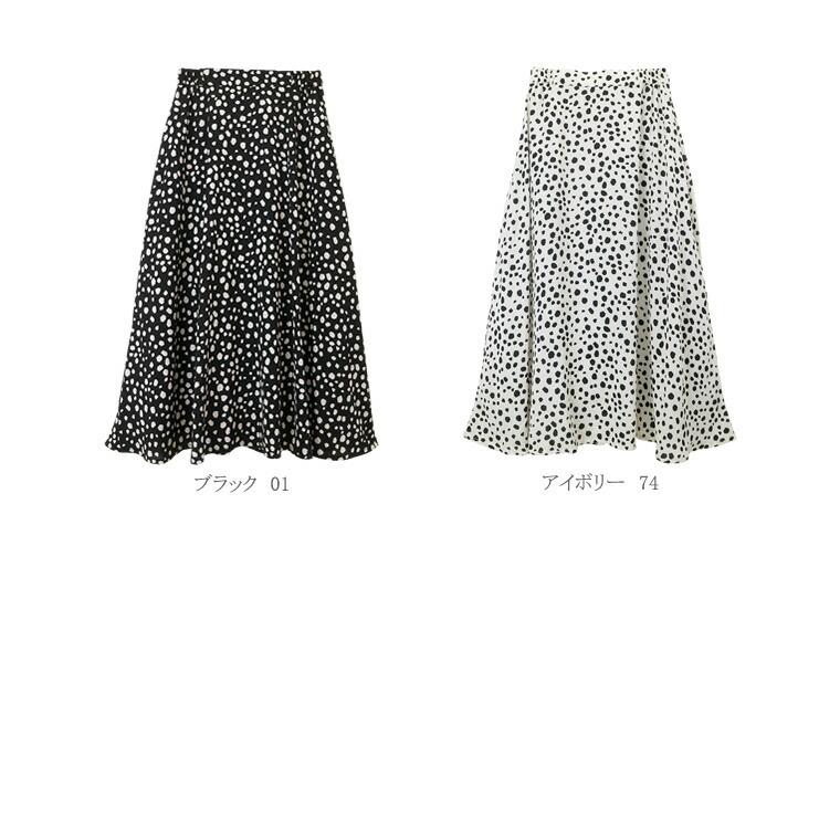 スカート フレア ロング ダルメシアン 柄 ウエストゴム 30代 40代 キレイめ 大人 レディース ダルメシアンデシンフレアスカート メール便可 Ma3 Jjbe 21oa Funny Company Yahoo 店 通販 Yahoo ショッピング