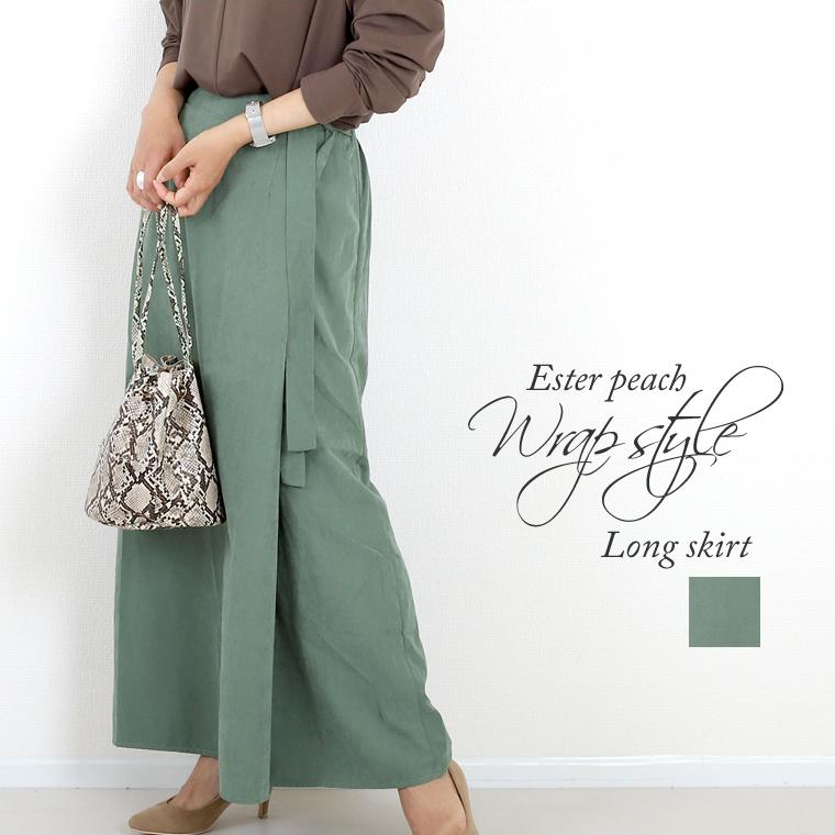 スカート ｉライン ラップ タイ アシンメトリー ロング エステルピーチラップ風ロングスカート メール便可 Ma3 Jjbe 56as N1780 Fc Funny Company Yahoo 店 通販 Yahoo ショッピング