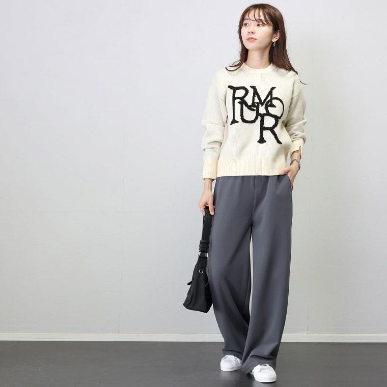 Aletta vita トップス プルオーバー ニット ロゴニット ロゴ Aletta vita トップス プルオーバー ニット ロゴニット ロゴ