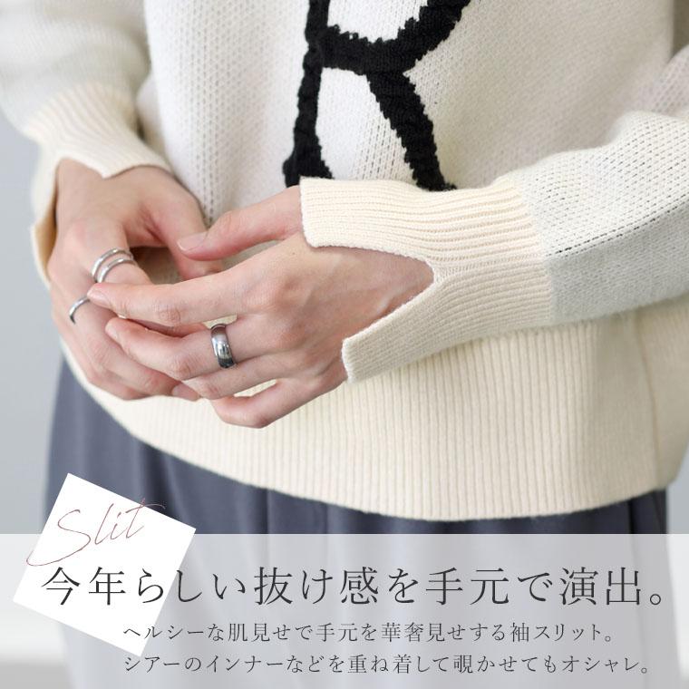 Aletta vita トップス プルオーバー ニット ロゴニット ロゴ Aletta vita トップス プルオーバー ニット ロゴニット ロゴ