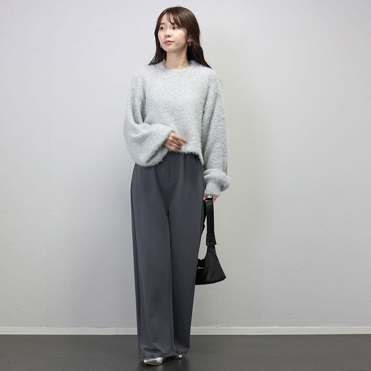 Aletta vita トップス プルオーバー ニット フェザー ラメ Aletta vita トップス プルオーバー ニット フェザー ラメ