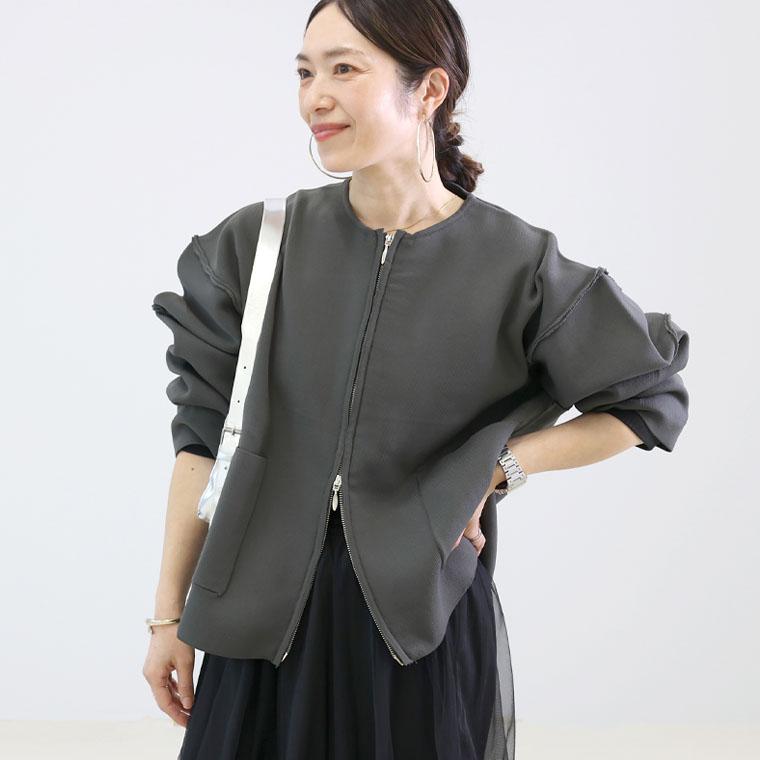 2023年モデル アルチビオ ジップアップ ニット ブルゾン 黒 40　D362 Aletta vita 爆買 アウター ニット ポリニット ブルゾン プル