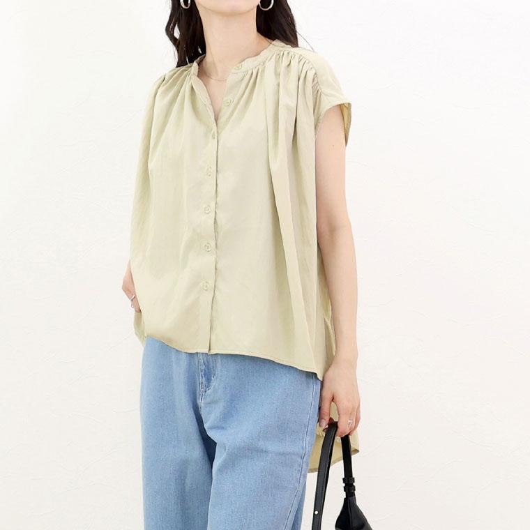 最終値下値DAWEIダウェイ/フランス】　前スリットデザインブラウス 最終値下値DAWEIダウェイ/フランス】 前スリットデザインブラウス