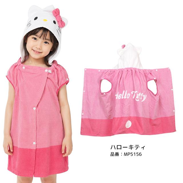 フード付き ラップタオル 巻きタオル なりきり サンリオ キッズ 子供