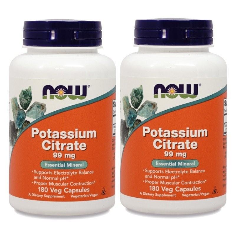 カリウムクエン酸塩 99mg ナウフーズ 180錠 2個セット NOW FOODS Potassium Citrate 99 mg 180 Capsules 2set｜nowfoods