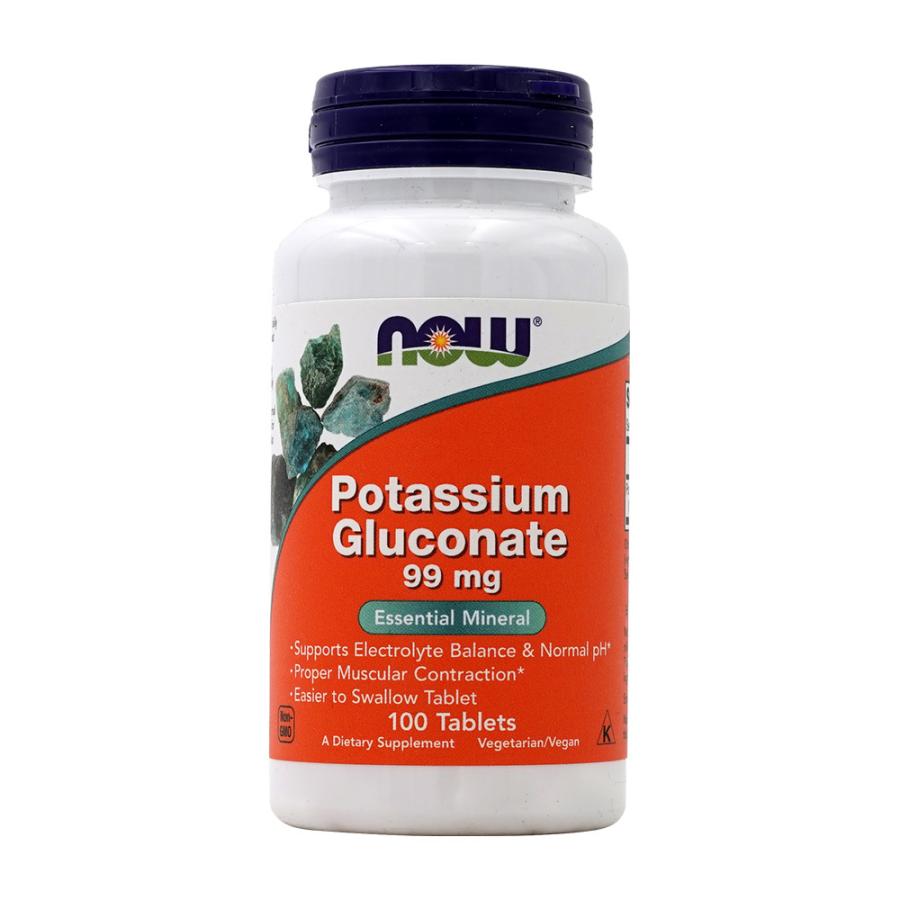 グルコン酸カリウム99mg100錠 ナウフーズ Potassium Gluconate 99 mg, 100 Tablets NOW