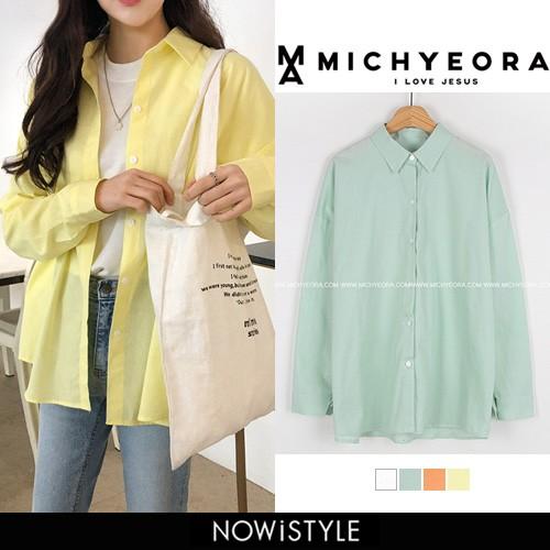 韓国 ファッション ブラウス レディース オフィス 長袖 シースルービッグ Mh 19b 022 Z 3rd Spring 通販 Yahoo ショッピング