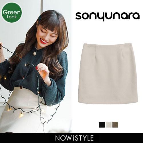 韓国 ファッション スカート レディース 膝丈 Party Green ウール混紡ミニ Son 18sk 032 Z 3rd Spring 通販 Yahoo ショッピング