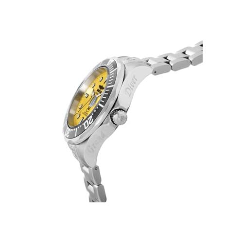 【並行輸入品】Invicta 3048 メンズ自動グランドダイバー　イエローダイヤルステンレススティールウォッチ Invicta Men's 3の画像