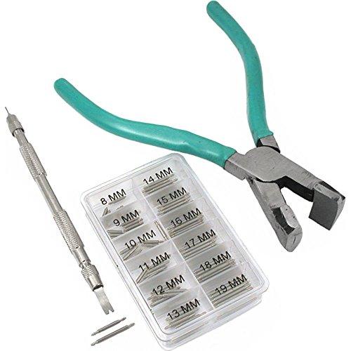 【並行輸入品】 FindingKing 100 Spring Bars & Remover Watch Band Kit Bender Toolの画像