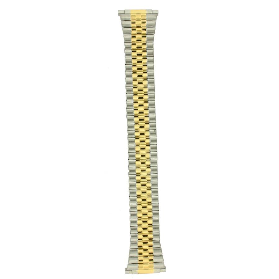 【並行輸入品】16   20 mm時計バンド拡張メタルストレッチツートンカラー Tech Swiss 16mm 20mm Watch Bandの画像