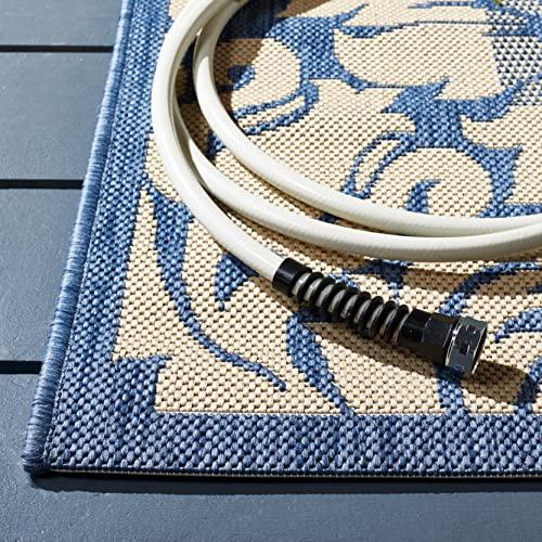 【並行輸入品】 SAFAVIEH Courtyard Collection Accent Rug 2' x 3'7"， Blue & Nat_4