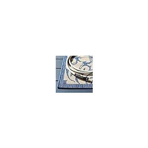 【並行輸入品】 SAFAVIEH Courtyard Collection Accent Rug 2' x 3'7"， Blue & Nat_5