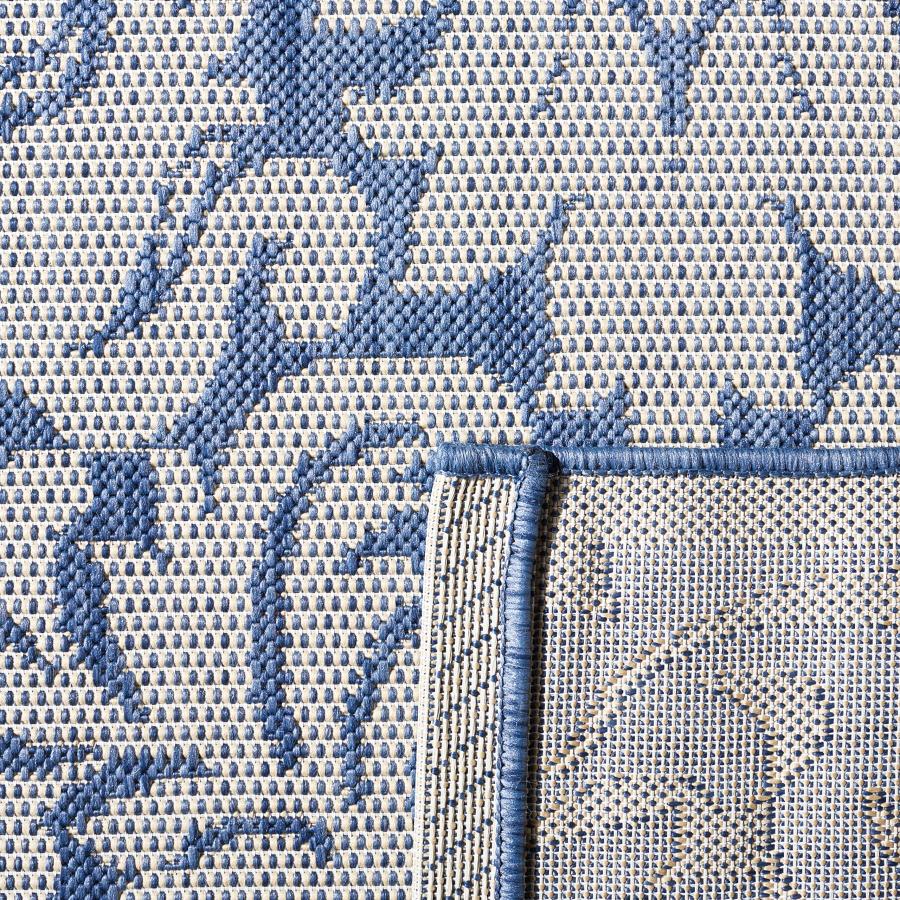 【並行輸入品】 SAFAVIEH Courtyard Collection Accent Rug 2' x 3'7"， Blue & Nat_9
