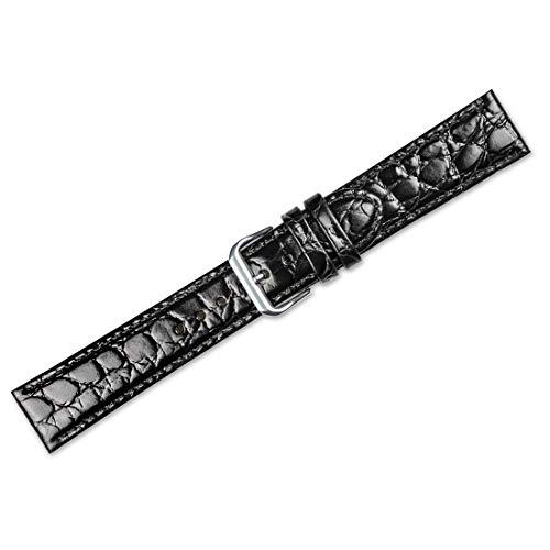 【並行輸入品】Alligator Grainバンドブラック18 mm Longウォッチバンド   by deBeer deBeer Alligaの画像