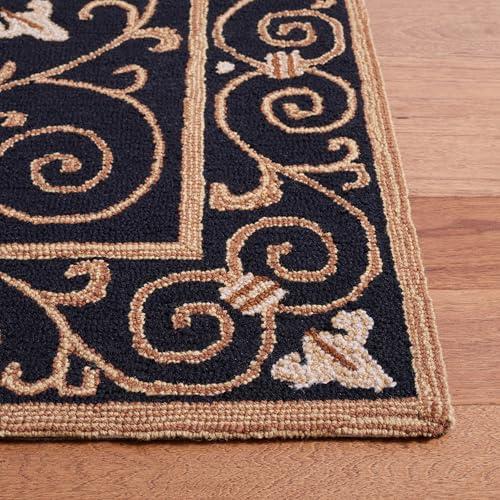 【並行輸入品】 SAFAVIEH Chelsea Collection Accent Rug 2'9" x 4'9"， Black， Han_4