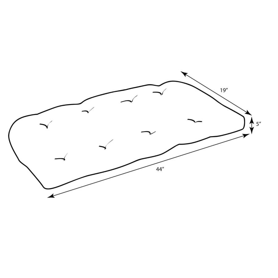 【並行輸入品】Pillow Perfect 屋外/屋内 コヴェントリー カフェ タフテッドラブシートクッション 44インチ x 19インチ ブラ_3