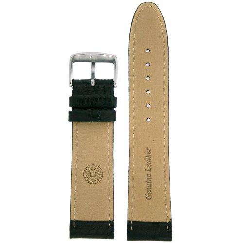 【並行輸入品】Tech Swiss 極厚手パッド入り時計バンド 本革 ブラック 20mm ホワイトステッチ Tech Swiss 20mm Pa_4