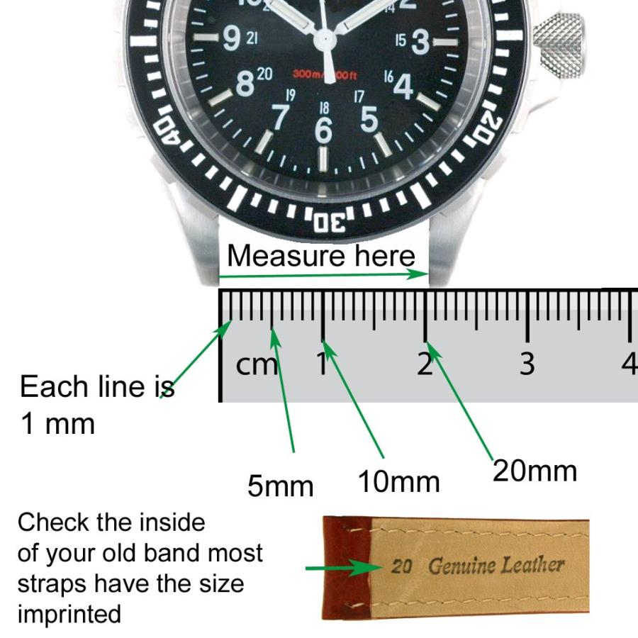 【並行輸入品】Tech Swiss 極厚手パッド入り時計バンド 本革 ブラック 20mm ホワイトステッチ Tech Swiss 20mm Pa_9