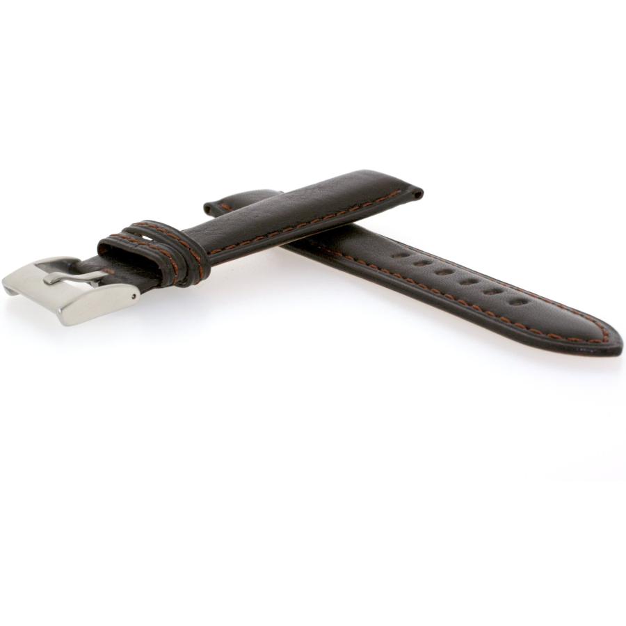 【並行輸入品】Extra Thick Padded時計バンド本革ダークブラウン22ミリメートルTechスイス Tech Swiss Extra_6