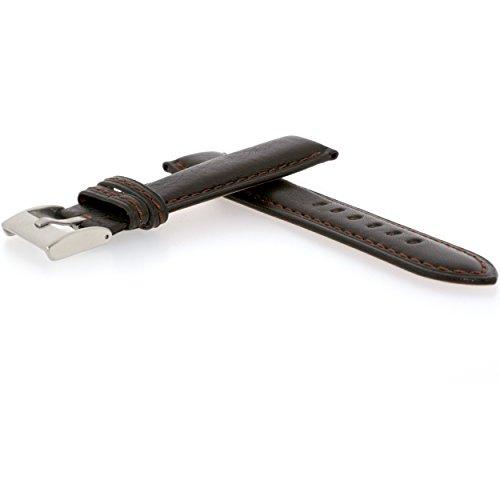 【並行輸入品】Extra Thick Padded時計バンド本革ダークブラウン22ミリメートルTechスイス Tech Swiss Extra_7