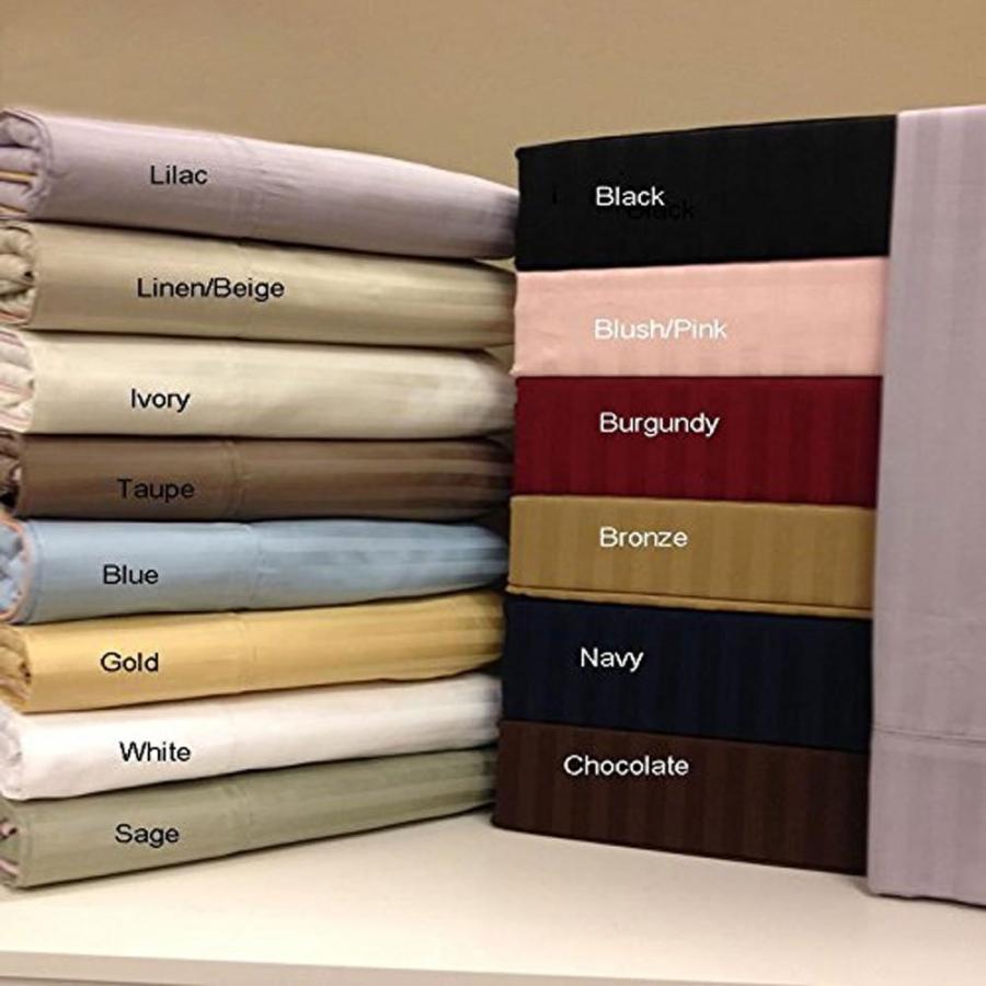 【並行輸入品】 Royal Hotel Bedding 8pc California King Size Bed in a Bag Stripe_3