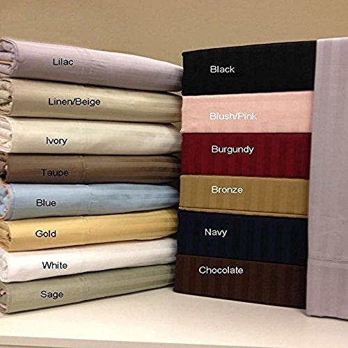 【並行輸入品】 Royal Hotel Bedding 8pc California King Size Bed in a Bag Stripe_4