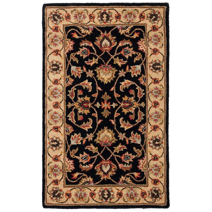 【並行輸入品】 SAFAVIEH Heritage Collection Accent Rug 3' x 5'， Black & Beige_5