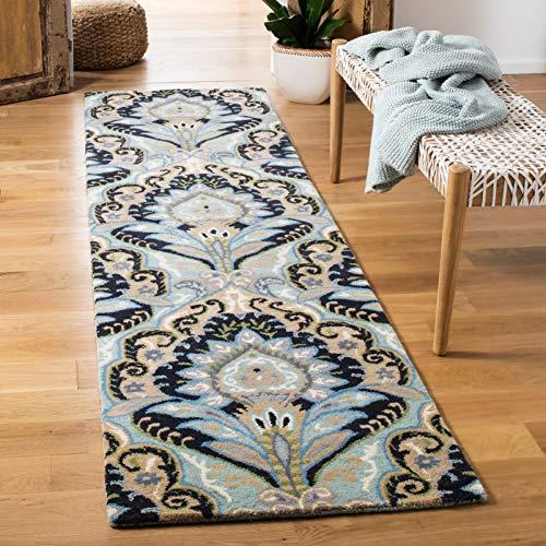 【並行輸入品】 SAFAVIEH Wyndham Collection Runner Rug 2'3" x 9'， Blue & Multi_1