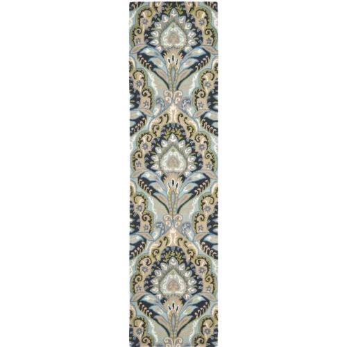 【並行輸入品】 SAFAVIEH Wyndham Collection Runner Rug 2'3" x 9'， Blue & Multi_4