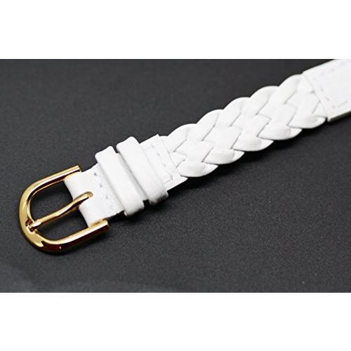 【並行輸入品】 10MM White V Braided Western Leather Watch Band Strapの画像