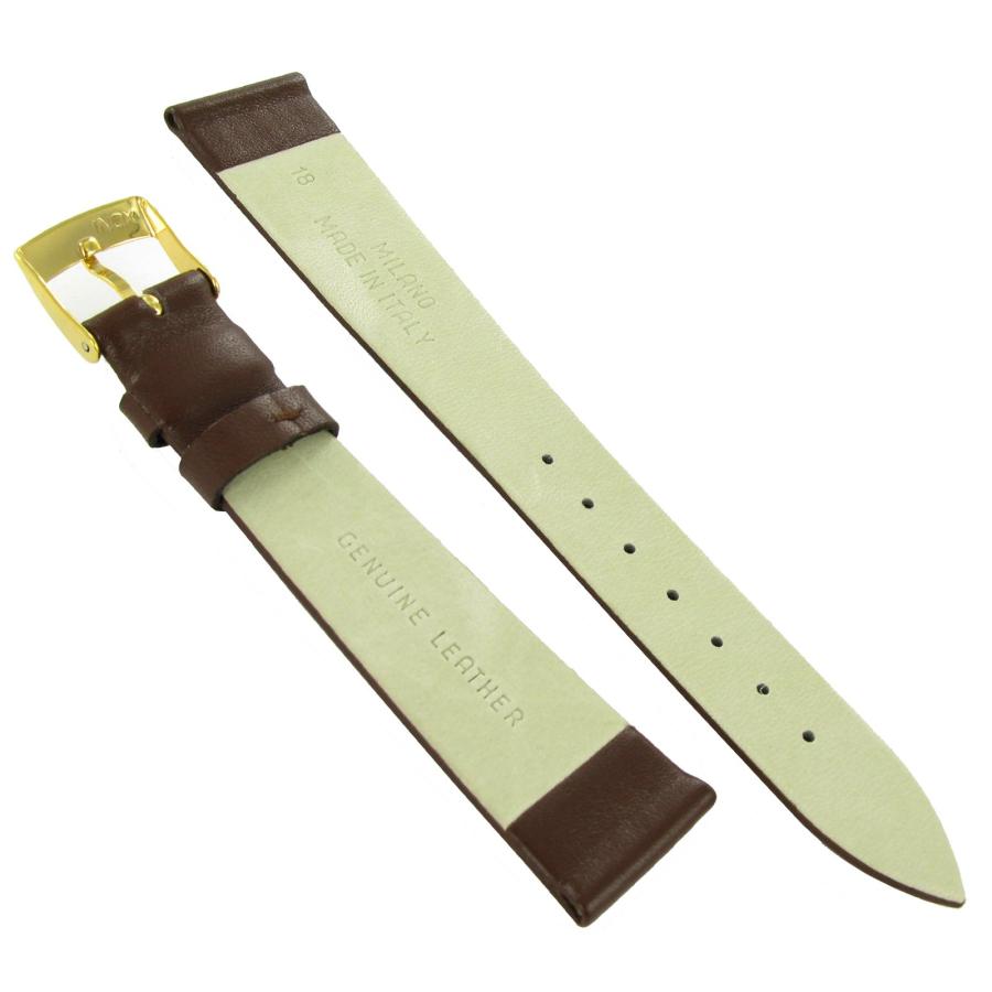 【並行輸入品】16 mm MorellatoブラウンGenuine CalfskinレザーフラットWatch Band Regular Moreの画像