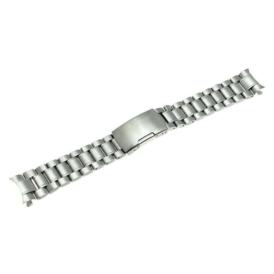 【並行輸入品】RECHERE 18 mmステンレススチールブレスレット時計バンドストラップ曲面エンドソリッドリンクカラーシルバー RECHERE_3