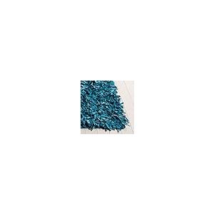 【並行輸入品】 SAFAVIEH Leather Shag Collection Accent Rug 4' x 6'， Light Blu_5