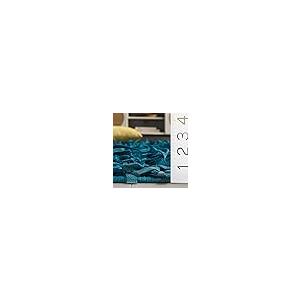 【並行輸入品】 SAFAVIEH Leather Shag Collection Accent Rug 4' x 6'， Light Blu_8