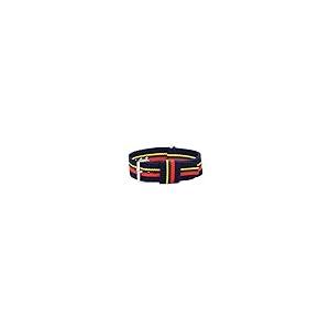 【並行輸入品】18 mm Nato SsナイロンループStriped Navyブルー/レッド/グリーン/イエローInterchangeable時の画像