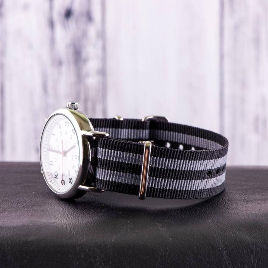 【並行輸入品】Clockwork SynergyクラシックNATO   26 mmブラック&グレーナイロンNATO時計ベルトバンド Clockwの画像
