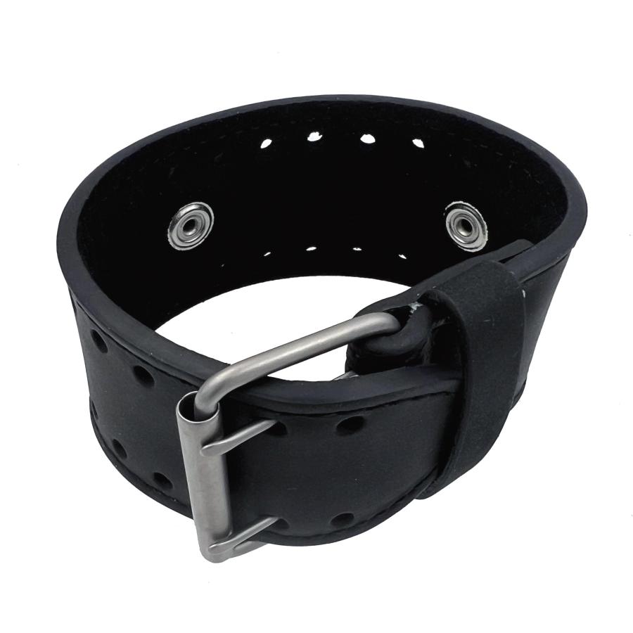 【並行輸入品】 REV Crazy Horse Leather Strap Lug Width Wide Black Cuff Watch Ba_6