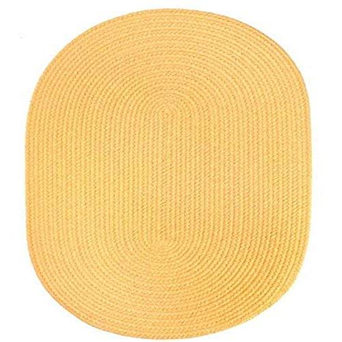 【並行輸入品】 Rhody Rug Solid Poly S041 Daffodil 18" x 36" Slice Braided Are_1