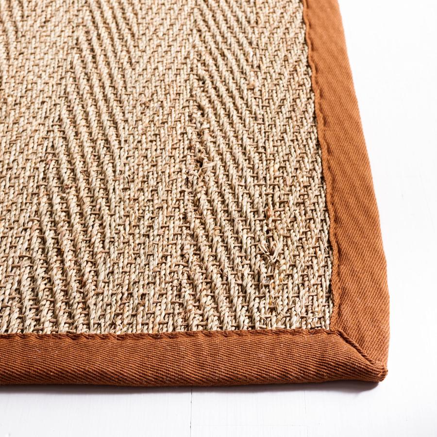 【並行輸入品】Safavieh Natural Fiber Collection NF115P Herringbone Round Area R_3