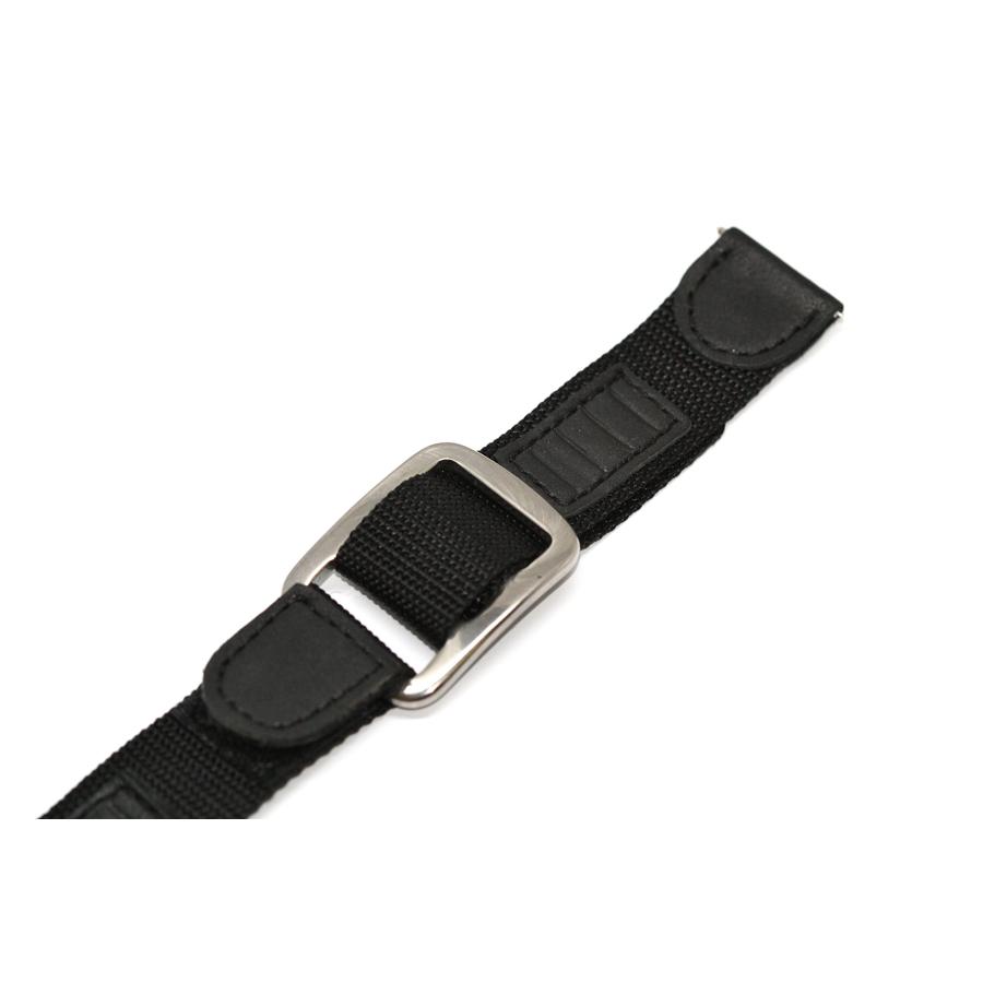 【並行輸入品】20 mmブラックナイロンレザーフック&ループスポーツ腕時計バンドストラップFits Swiss Army and othersの画像